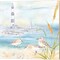 By the Seashore A by Cynthia Coulter 14" x 14" Canvas Wall Art (Set of 2)